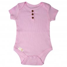 BS4500-P: Pink Ribbed Bodysuit (0-3 Months)